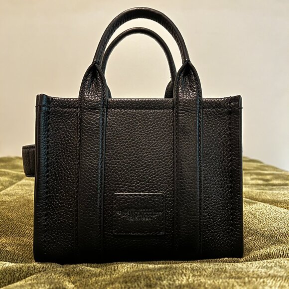 Marc Jacobs The Leather Tote Bag Crossbody Black - Picture 4 of 12